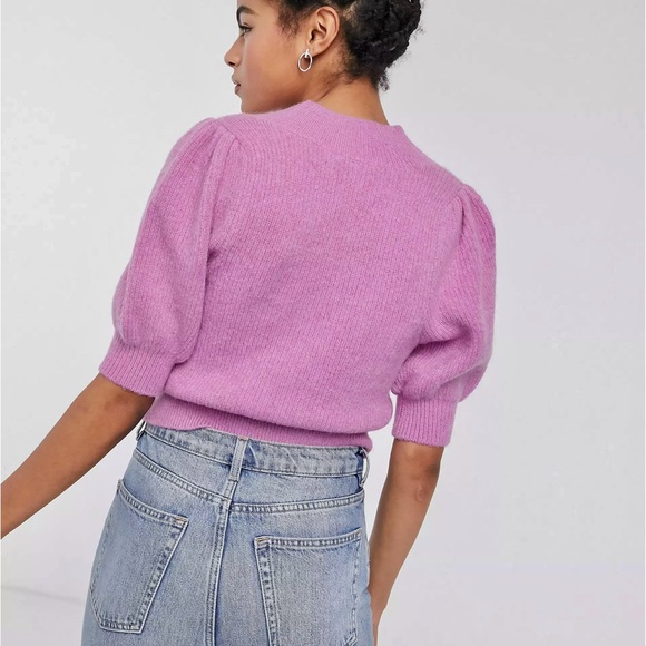 & Other Stories Women's Cropped Cardigan in pretty violet colour - Picture 2 of 9